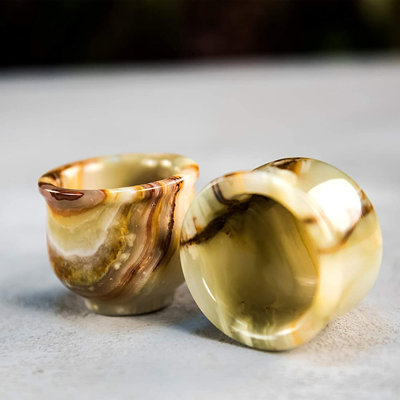 1.5 oz. Handmade Marble Glass Set