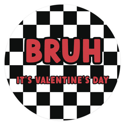 Koyal Wholesale 40Pk Bruh Valentine 2In Autocollants à carreaux Bruh