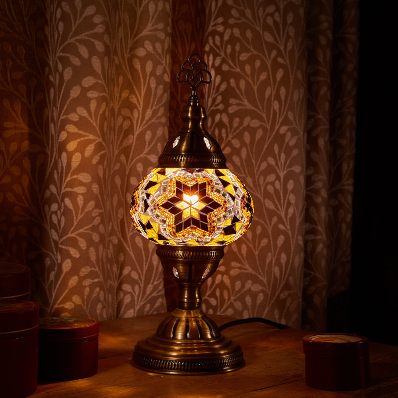 Karlie Metal Lighting Lamp, Brown/Amber