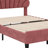 Upholstered Platform Bed With Flower Pattern Headboard