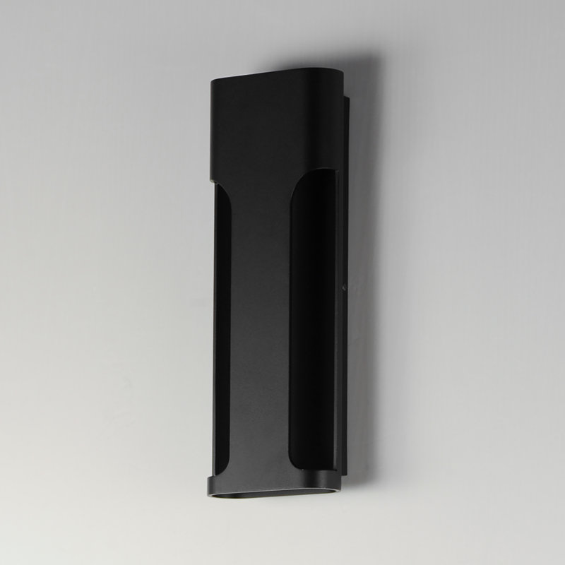 Applique murale en aluminium Alessja, H 17,75 po x l 6,25 po x P 3,25 po, Noir