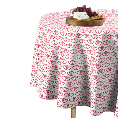 Miraglia Geometric Round Valentine's Day Tablecloth