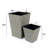 Smart Self-Watering Planter Duo - Gray Indoor & Outdoor To Harsh Conditions 2 Handmade Planters For And Weather Captivating Look-302347372