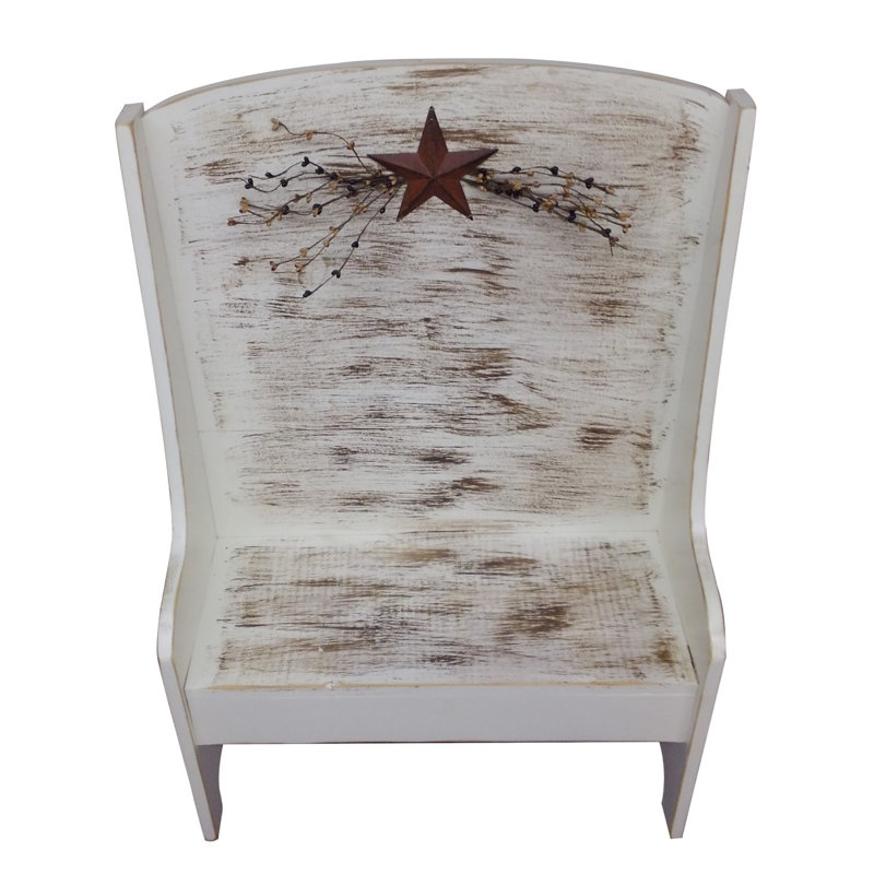 Wood Bench, Antique White