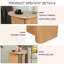 Table d'appoint de table fuselée (bois naturel)