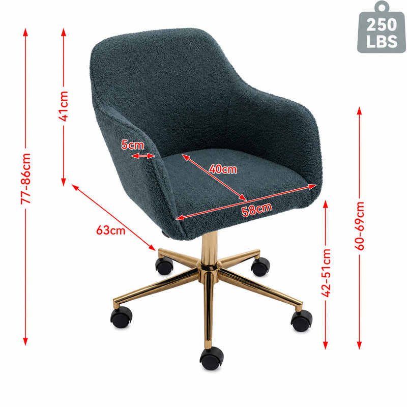 Inbox Zero Office Chair, Green, Green