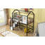 Lit mezzanine en métal avec toit et boîte de rangement, simple-2077117303