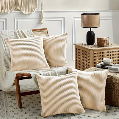 Striped Square Throw Cushion Pad