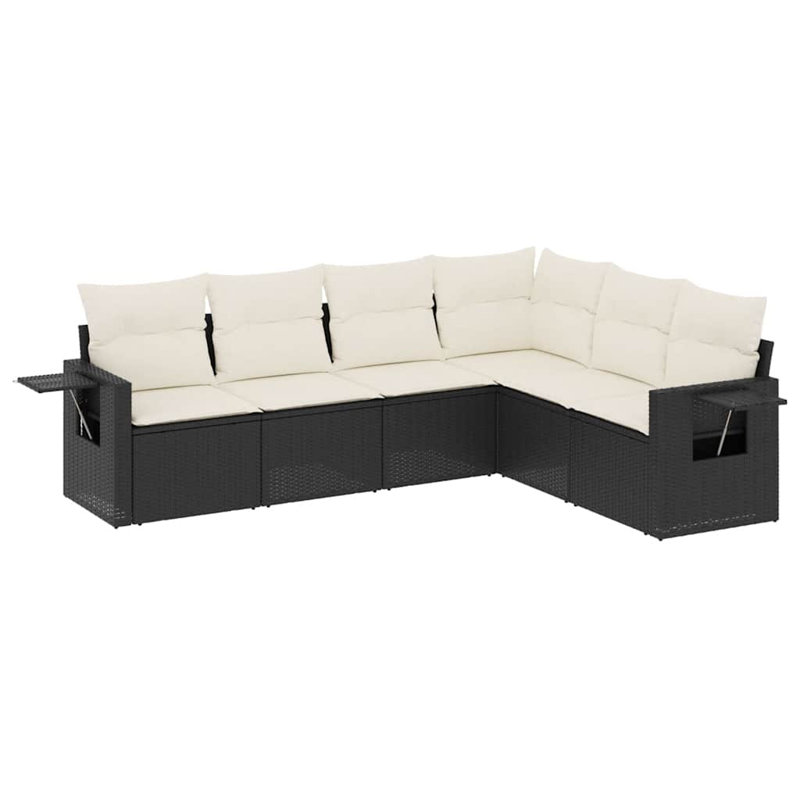 Vidaxl Garden Sofa Set Poly Rattan 6 Piece Set Modular