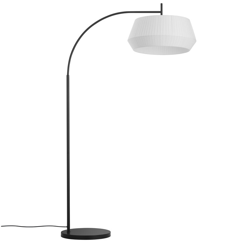 Dicte 103.5 H cm Matte Arched Floor Lamp, White