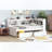 Twin L-Shaped Bookcase Bed with Power Outlets and USB Charging-368474794-368474795