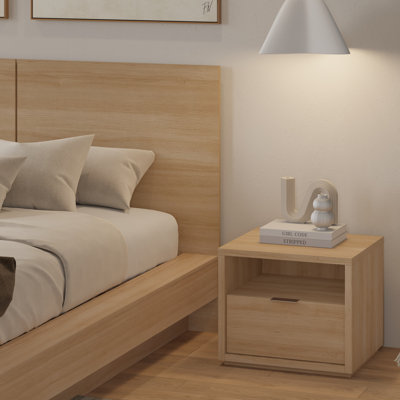 Dahlia 2 Piece Bedroom Set With Headboard, Slatted Bedframe, 1 Nightstand