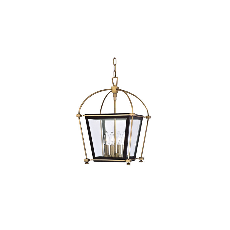 Hollis 4 - Light Chandelier, 36" H x 24" W x 24" D, Polished Nickel