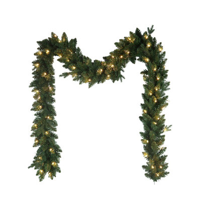 108'' in. Lighted Faux Pine Garland