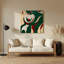 Art mural abstrait en métal vert 78-347476550