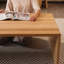 Burlywood Solid Wood Rectangular Coffee Table