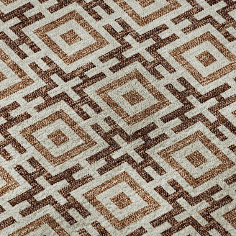 Premium Machine Washable Paullette AMF139 Paprika Rug, Rectangle 10' x 14'