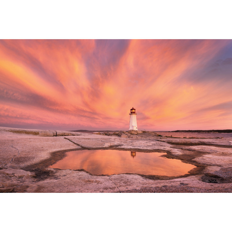 Peggys Cove, Nouvelle-Écosse, H 8 po x l 12 po, Pas de tapis, Toile tendue