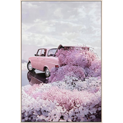 Blush Getaway - 48" x 32" - Gloss Canvas in Frame