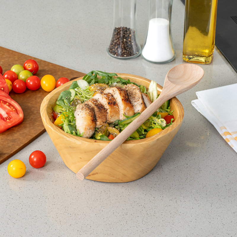 Ensemble de 100 cuillères de cuisine en bois de hêtre de 13,9 po de poids léger pour les aliments chauds et froids Ustensile de cuisine beige durable et confortable pour mélanger les batters et remuer les sauces