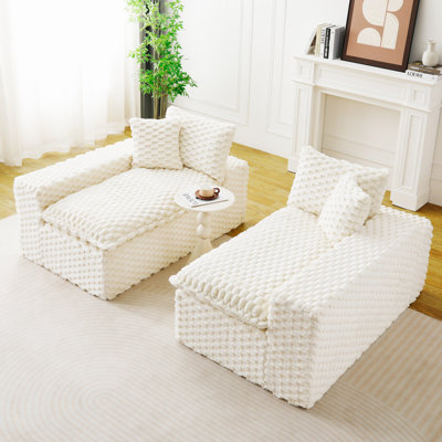 Luxury Whiteturtle Velvet Multifunctional Sofa