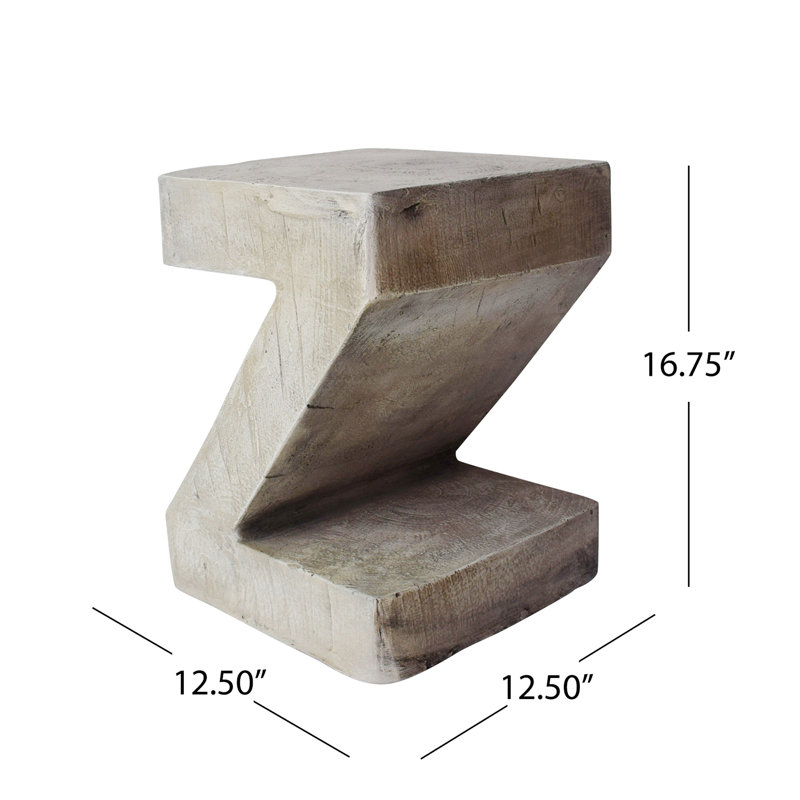 Concrete Side Table - Sophisticated Outdoor End Tables For Patio, Stone Side Table Versatile Accent Desk