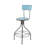 Nuri Metal Distressed Bar Stool with Gunmetal Legs and Backrest-160259253