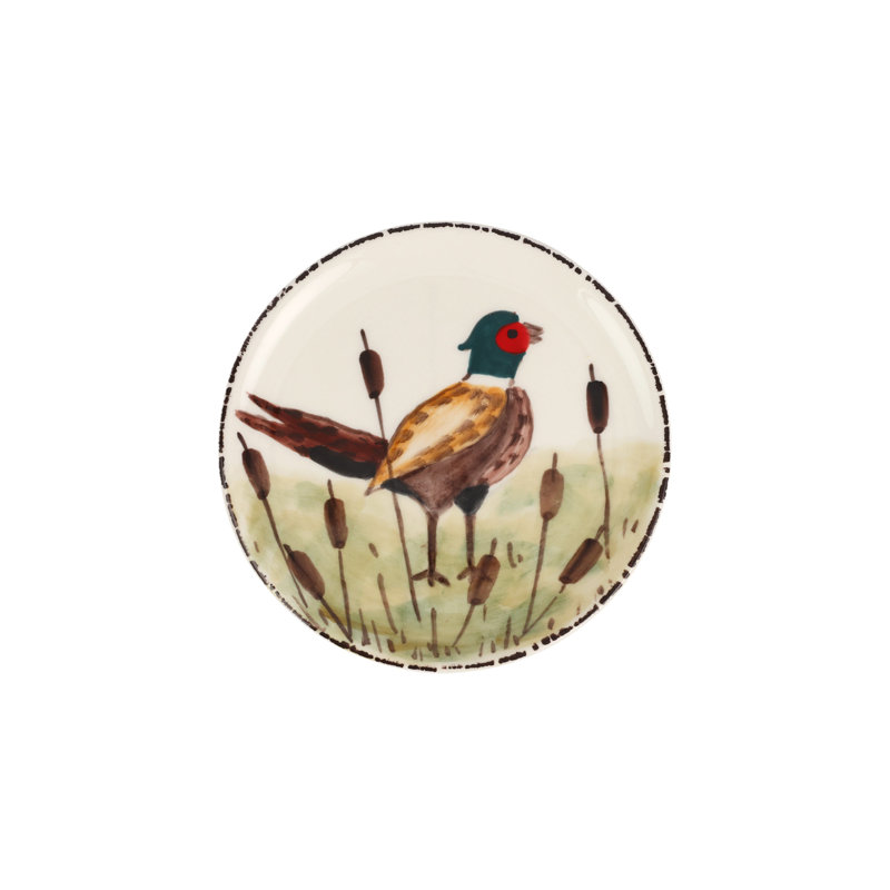 Wildlife Handmade Terra Bianca Appetizer Plate