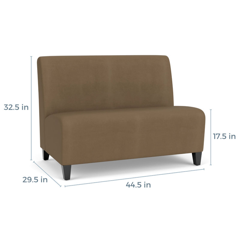 Causeuse sans accoudoirs Ravenna, Bois noir, Patriot Plus taupe