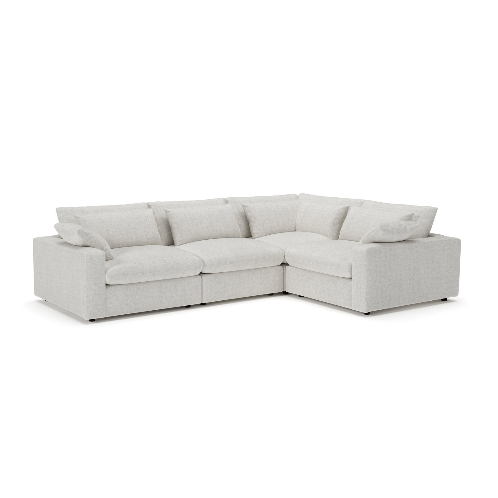 Remy Sectional, Monique Oyster Textured Chenille