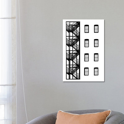 NYC in Pure B&W VII 1 Piece Wrapped Canvas Wall Art