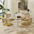 5-Piece Round Glass Top Dining Set-2083640118-2083640115
