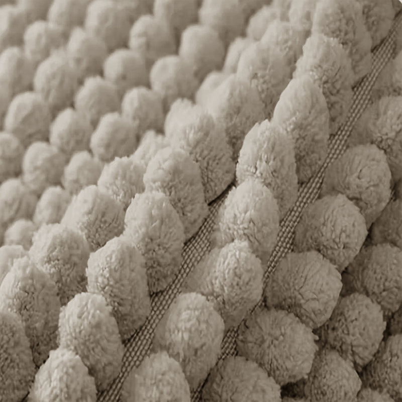 Ultra-Soft Non-Slip Absorbent Bathroom Rug, Silver, 40cm W x 60cm L