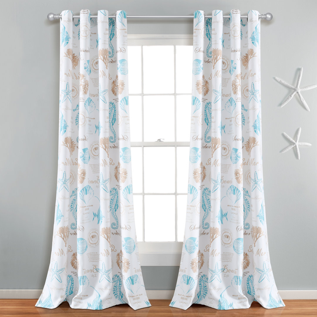 Harbor Life Polyester Room Darkening Curtain Pair (Set of 2) Lush Decor