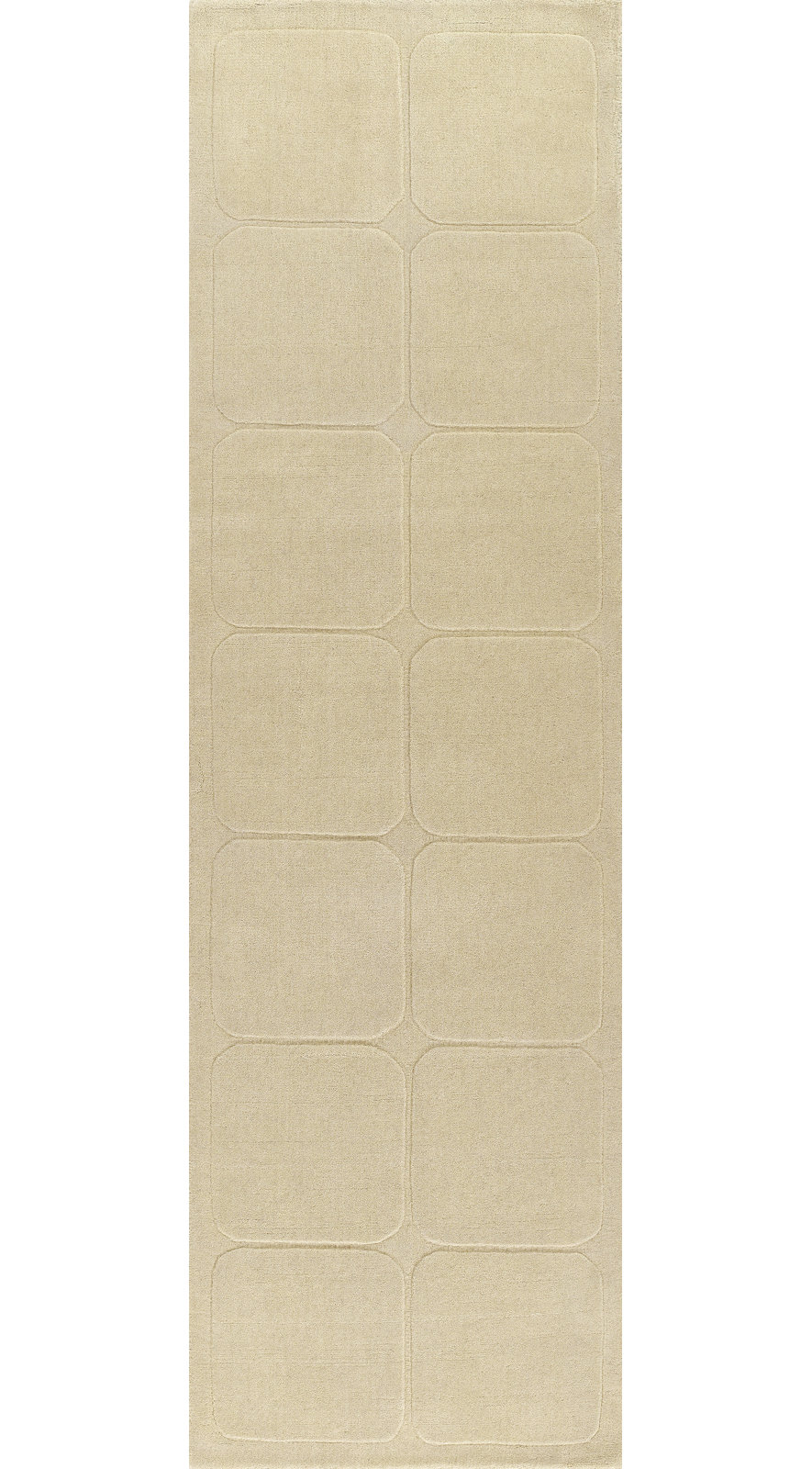 Lura Hand Loomed Wool Geometric Ivory Area Rug 5' X 8', 2'3" X 8' Runner