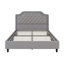 Ensemble de chambre à coucher 2 pièces avec lit capitonné en velours capitonné et capitonné-1729621189