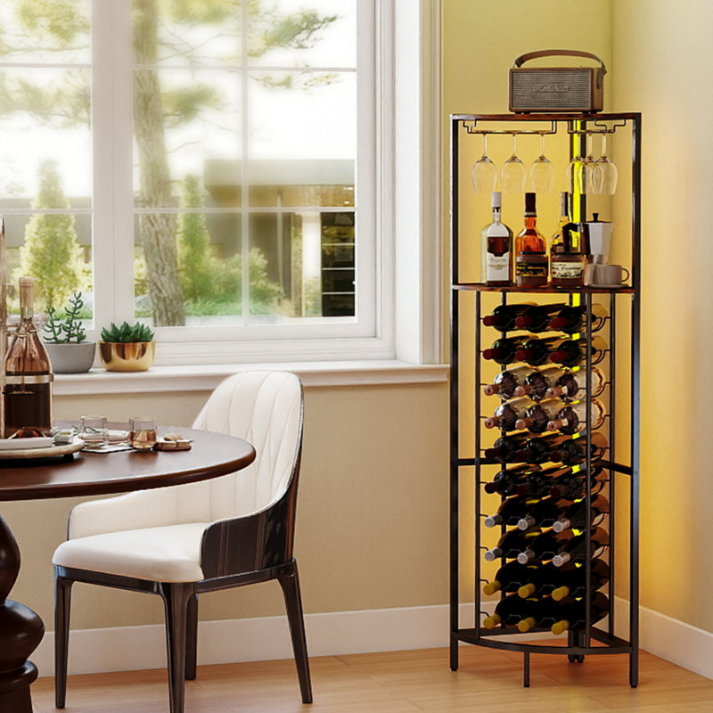 Support à vin de coin moderne et minimaliste à grande capacité