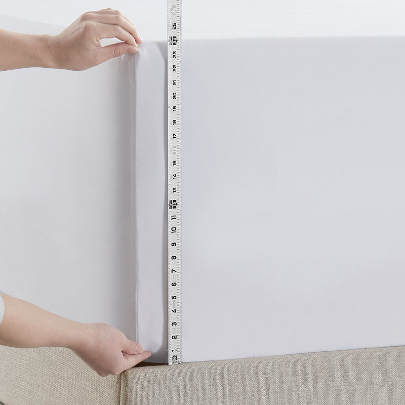 Empyrean Bedding Extra Deep Pocket Solid Fitted Sheet, White, Queen Fitted Sheet