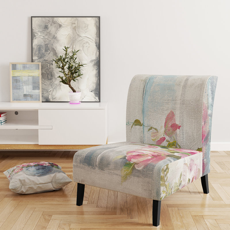 Maison Des Fleurs III - Cabin & Lodge Upholstered Slipper Chair