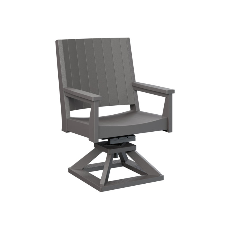 Chaise de salle à manger berçante berçante Berlin, Gris fumée
