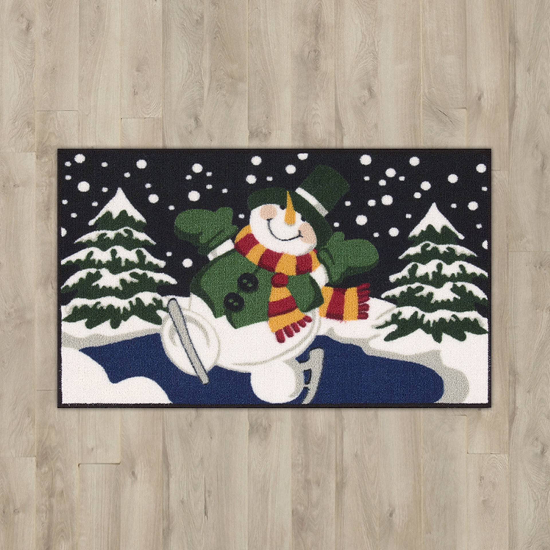 The Holiday Aisle® Bublitz Skating Black/Green Area Rug & Reviews | Wayfair