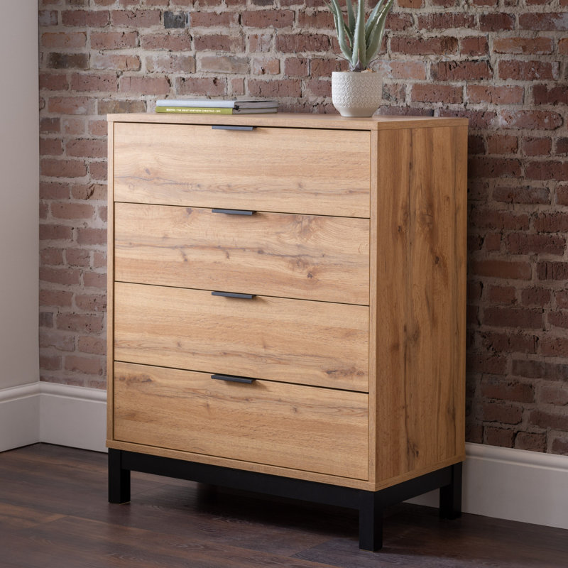 Yonkers 80cm W 4 - Drawer Chest of Drawers, Oak
