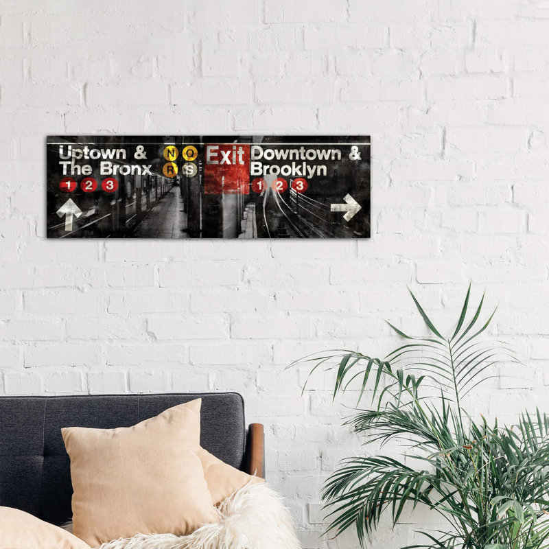 NYC Subway Station III by Luke Wilson - No Frame Panoramic Print on Canvas, 30.48 cm H x 91.44 cm W x 3.175 cm D