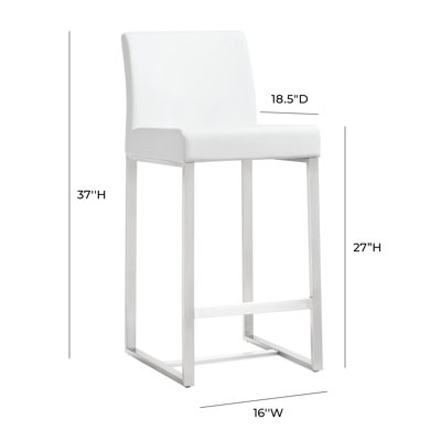 Wade Logan® Orville Upholstered Counter Stool with Metal Frame ...