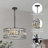 Baconton 3-Light Dimmable Crystal Drum Chandelier
