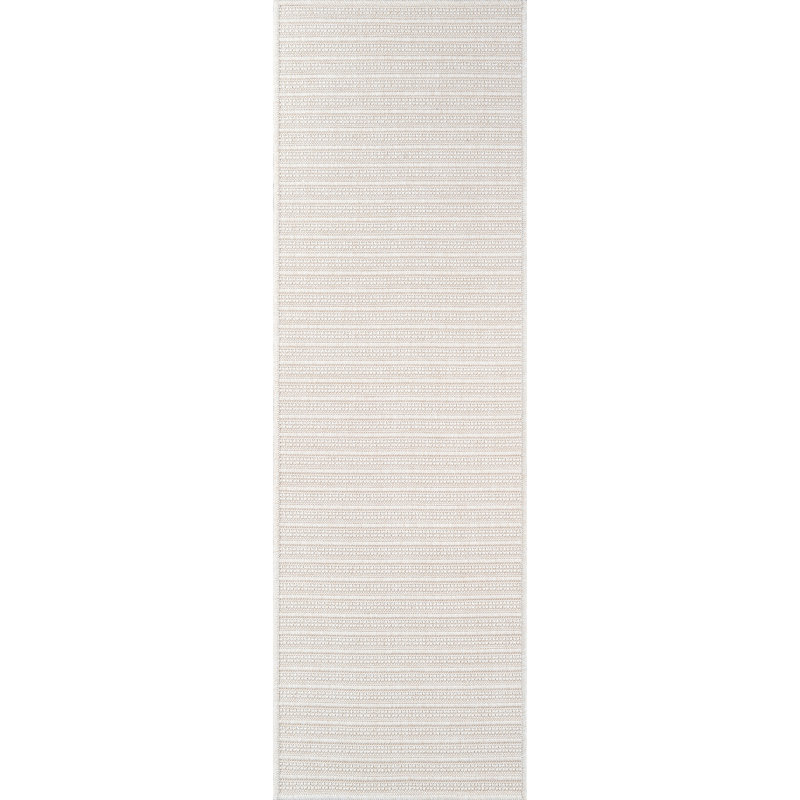 Indoor Outdoor Area Rug, Runner 2' x 7', Ivory
