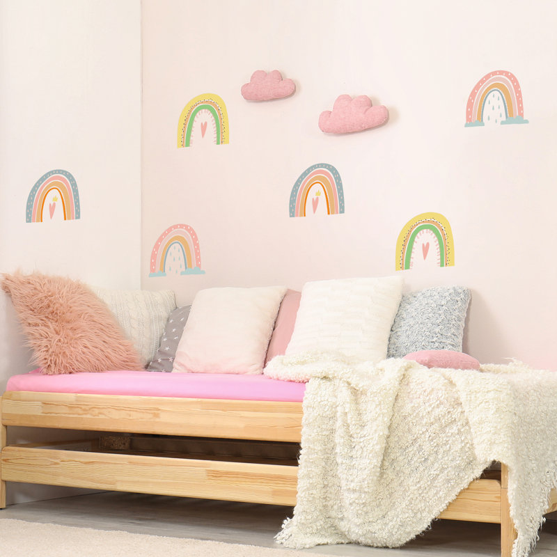 Charming Hand-Drawn Rainbows Kids Wall Sticker