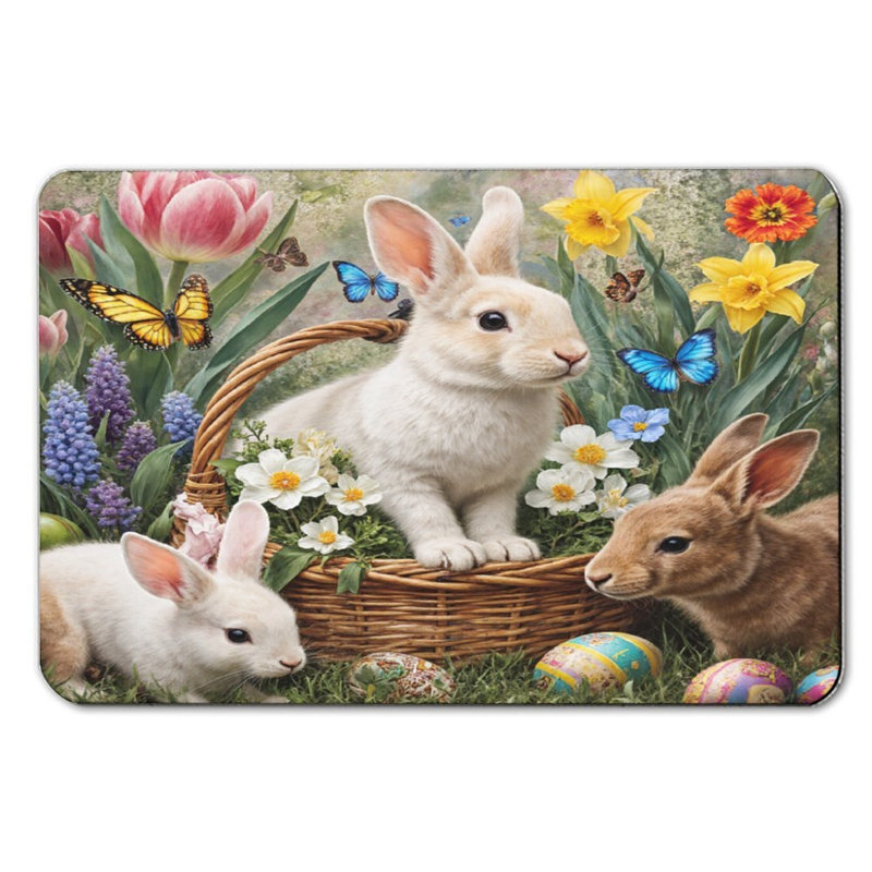 Spring Bunnies Basket Bath Mat, 16 x 24 inch