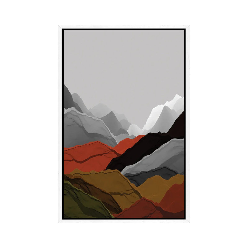Beautiful Mountains VI by Angel Estevez - Print on Canvas, White Framed, 66.04cm H x 45.72cm W x 3.81cm D