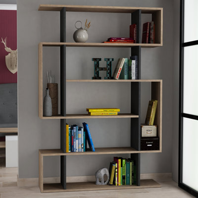 Mito 5 Tiers Wall Mounted Bookcase Modern Display Unit